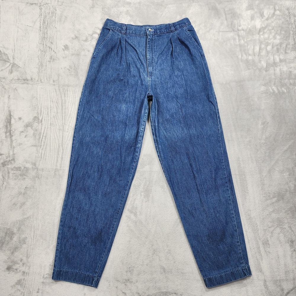 Vintage OshKosh Jeans Womens 29 Blue Denim High Rise Relaxed Tapered Pleated USA